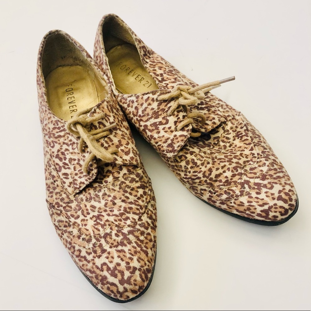 Forever 21 Size 7 Leopard Loafers